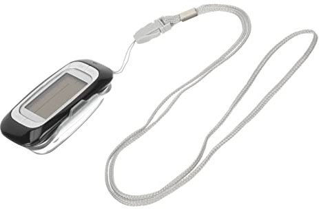 WOONEKY Podomètre de Randonnée 3D Portable, Compteur de Pas Léger en Abs Noir, Facile à Utiliser, pour Marche et Extérieur,