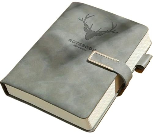 Softcover-NotizbüCher Dickes A5-Skizzenbuch mit Ledereinband und weichem Einband, Schreibwaren, Planer, Notizbücher, Tagebuch, Notizbuch, Skizzenbuch, Schreibblöcke, Büro NotizbüCher A5 Softcover(Gray
