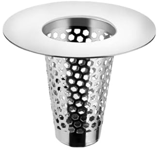 Small Size Conical Filter Screen Washbasin Floor Drain Clogging Mesh Basin Drain Filter For Hair Prevention Bathroom Use ZxH393 (Silver, 5X4CM)