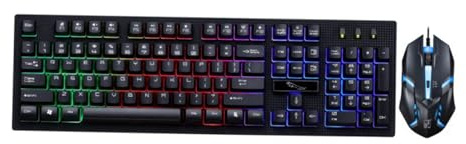 Homoyoyo Teclado y Ratón USB para Teclado Mecánico Luminoso Cable para Gaming Ordenador