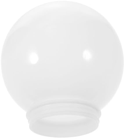 BESTYASH Paralume a sfera per esterni, in acrilico, rotondo, 12 cm, bianco, con filettatura per giardino, terrazza, impermeabile, antipolvere, paralume di ricambio