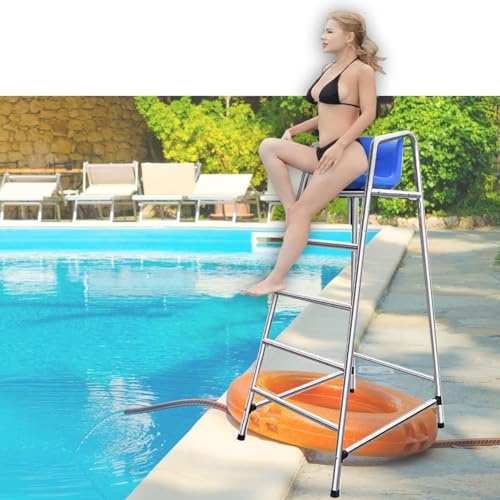 Chaise surélevée portable en acier inoxydable robuste pour la plage, la piscine, le balcon