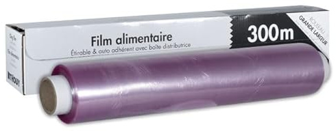 Thouy Film étirable Alimentaire en boîte distributrice 0,45 x 300 m