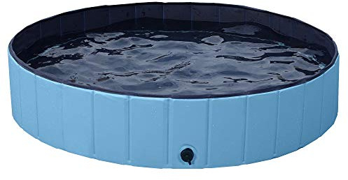 Yaheetech Hundepool, Doggy Pool, Katzenpool, Faltbares Pool, Hundebadewanne PVC-rutschfest 140X30 cm