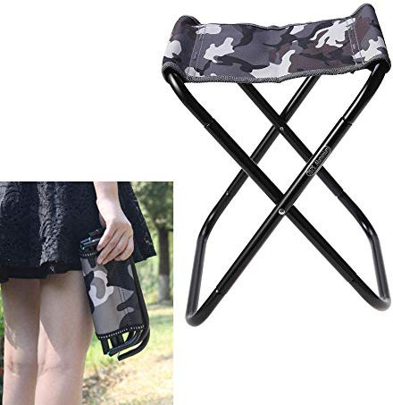 SlimpleStudio Campingstuhl Klappstuhl Angelstuhl 1pc im Freien Klappstuhl leichte Aluminiumlegierung tragbare Camping Tarnmuster Stuhl for Grill Angeln Reisen