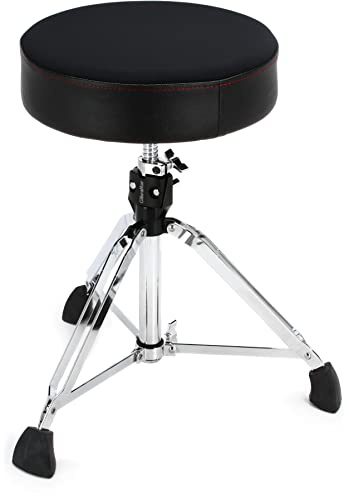 Gibraltar Schlagzeughocker, Drumhocker 9000 Series Round Neoprene, 9608NR (Durchmesser: 35cm, Neopren-Sitzfläche, Super Lock, Dreibein-Position, 'Super Foot' Gummifüße)