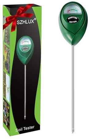 SZHLUX Soil Moisture Meter, Plant Water Monitor, Soil Hygrometer Sensor for Plant Care, Great for Garden, Lawn, Farm, Indoor & Outdoor