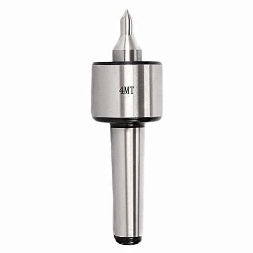 MT4 Triple Bearing Long Spindle Turning Revolving Live Center, Heavy Duty MT4 Live Center 60° Professional High Carbon Steel Accuracy 0.000197 High Speed Lathes CNC Tool for Lathe Tailstock Machine