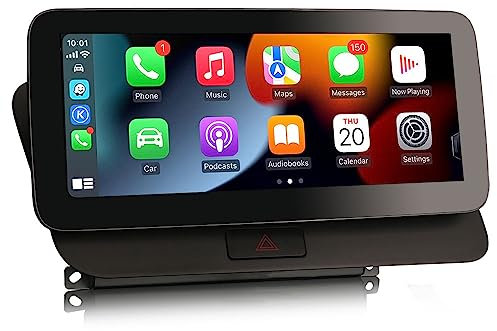 Erisin 10,25 Zoll 4GB RAM 64GB ROM Android 14 Autoradio Bluetooth mit GPS Navigation für Audi Q5 2009-2016 Unterstützt OEM MMI CarPlay Wireless Android Auto IPS Bildschirm WiFi 4G DAB+ Canbus USB