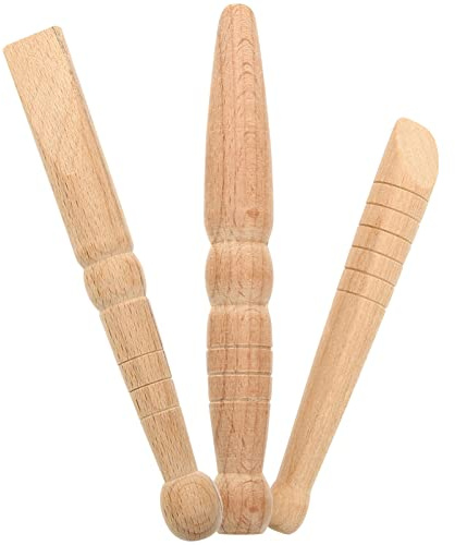 Healvian 3 Stücke Fußmassage Holz Triggerpunkt Drückerset Fuß Handmassage Werkzeuge Holz Thai Körper Für Beinen Schultern Rücken Akupunktur