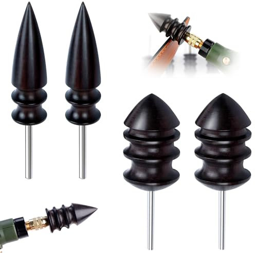 gxwcyi 4 Stücke Leder Werkzeug Set, Burnisher Kit Leder, Burnisher Lederhandwerk, Leder Burnisher Polierstange, Leder Reparatur Set, Nähset