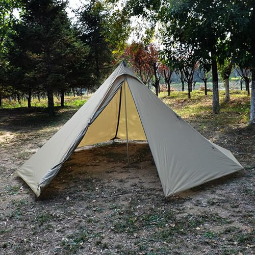 Tipi für 3–4 Personen, kegelförmiges Campingzelt, Outdoor-Tipi – Familienjurte, Festival, großes Zelt für Erwachsene – inklusive Bodennagel/Windseil und Aufbewahrungstasche