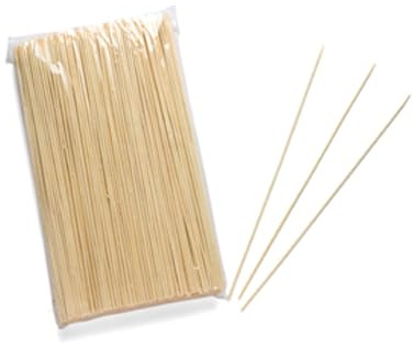 100 X 30 cm / 12in Food Grade Wooden Bamboo BBQ Skewers - 3mm