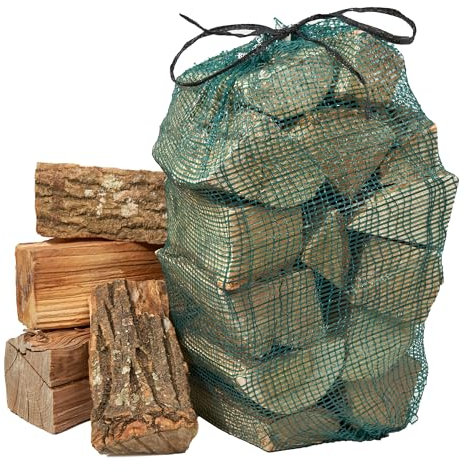 Premium Hardwood Logs Kiln Dried - Hotter & Longer Burning .For Log Burners, Stoves, Open Fires, Easy Lighting Logs. Cut and Dried in Wales (50, Kilograms)