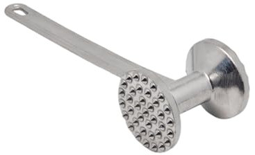 FAST WORLD SHOPPING ® Martello Batticarne in Alluminio con 2 Lati Battitore per Appiattire Intenerire Marinare Carne Bistecche Batti Carne Manuale