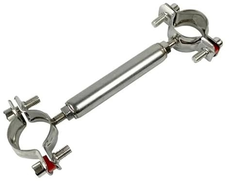 304 Stainless Steel Adjustable Double End Tube Pipe Clamp Bracket Support Clip Fit Pipe Fitting Connector Adapter Coupling(Length 110-200mm,48-51mm)