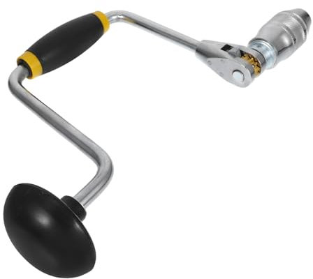ERINGOGO Taladro Manual De Carpintero Con 4 Mordazas Herramienta De Perforación Ergonómica Para Madera y Paredes Fácil De Usar y Portátil Soporte De Broca Multifuncional De 12 Pulgadas