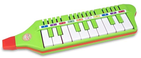 Bontempi Green Melodica, Blasharmonika with 10 Buttons (C-E) 310 mm, Musical Toy for Children from 3 Years