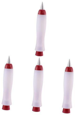 OUNONA 4 Piezas Pluma de tubería Pastel de Merengue frío Escritura Chocolate Tartas jeringuillas Bolígrafo de Silicona para Decorar Pasteles. Herramienta para Hornear de Silicona