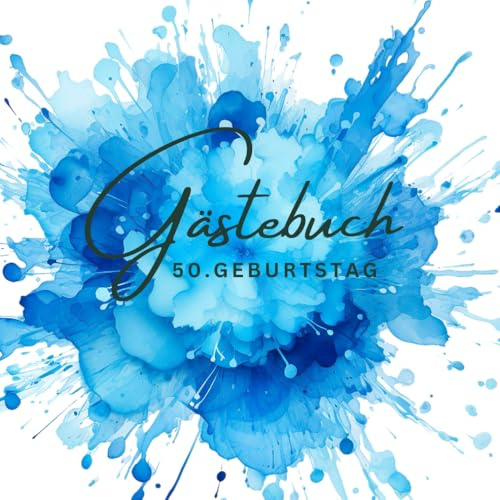 Gästebuch 50. Geburtstag: Gästebuch zum 50. Geburtstag für 45 Gäste, Doppelseiten zum Ausfüllen für die Gäste, mit Platz für eigene Fotos und Infoseite zum Geburtstagskind