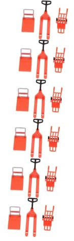 Milisten 3 Ensembles Jouets Miniatures Chariot à Plateforme Miniature décor de Maison de poupée de véhicule pour Enfants Mini-camions de Construction Mini-Panier Plastique Rouge