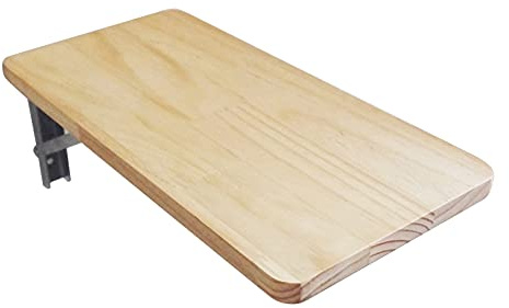 Tavolo pieghevole da parete per cucina e soggiorno, robusto legno massiccio e staffe in acciaio inox, tavolo da lavoro pieghevole salvaspazio da parete, design versatile ed elegante