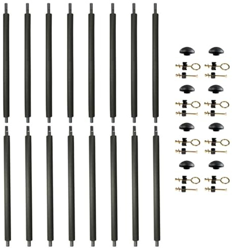 Poteau de Filet de sécurité Ø25mm pour Trampolines de Jardin Toutes Marques avec Mousse et visserie (Longueur Totale 215cm)