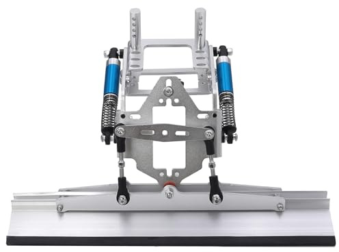 XinGeeek Pelle à neige en métal RC pour Traxxas 1/10 TRX4 TRX6 pour chasse-neige Axial SCX10 II III RC voiture télécommandée (argent)