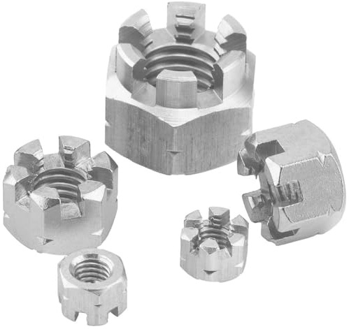 2 Stück Kronenmuttern M20 Edelstahl A2 Sicherungsmutter DIN 935 WIBTEC®