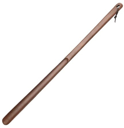 VMDVBNA Skohorn valnöt trä professionell skohorn flexibelt långt handtag skohorn användbar lyftsked hemverktyg, 75 cm Valnöt, En Storlek