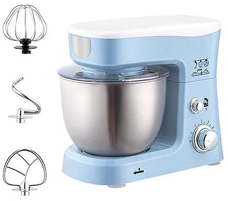 Batidora 6 Velocidades Batidora De Pie Con Bol De 3,5 L Y Protector Contra Salpicaduras Incluye Batidor, Gancho Amasador Y Batidor De Varillas Para Pasteles, Masas, Pan Y Postres 600 W