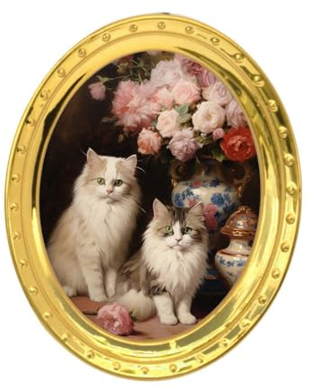 rongweiwang Dollhouse Miniature Photo Frame Photo Display Functional Vintage Style Dollhouse Accessories To Collection Mini Decorative Painting Centerpiece Elegant Art , Style C