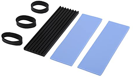 Generic Effektiv Kylväst Av Aluminiumlegering för M.2 Solid State Drive, Enkel Installation för Bärbara Datorer, 2,8 X 0,9 X 0,1 Tum, med Kyldynor, Datortillbehör