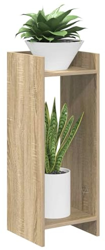 vidaXL Supporto per piante 2 pz Rovere Sonoma 30 x 30 x 80 cm