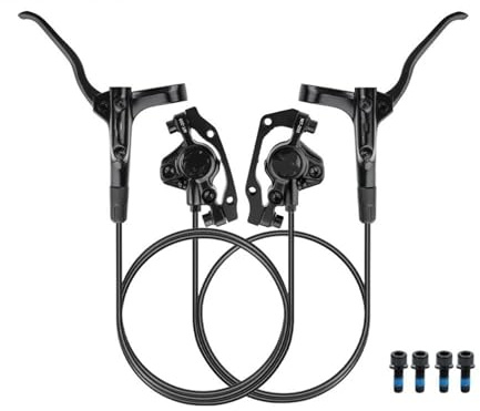 cyklar bakbromstrumma MT200 Cykel Hydraulisk Skivbroms MTB-broms 800mm 1600mm Cykelbroms 2 Kolv 3 Finger Stålspak Cykeldelar(Black LF-RR)