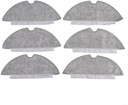 Waschbare Mikrofaser-Wischtücher, kompatibel mit Eufy für RoboVac L35 für Hybrid L35 für Hybrid Plus LR30 für Hybrid Plus Roboter-Staubsauger-Zubehör, weiche wiederverwendbare Pads (6 Stück)