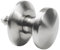 Amig - Pomo Fijo para Puertas de Interior Mod. 20 - ø80 x 70 mm - Con Embellecedor de Roseta - Agarre Ergonómico - Para Puertas con Grosor Máximo de 70 mm - Acero Inoxidable 18/8 Mate