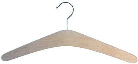 Kleiderbügel aus Holz, 5 St. Garderobenbügel aus Buchenholz, roh (unbehandelt)