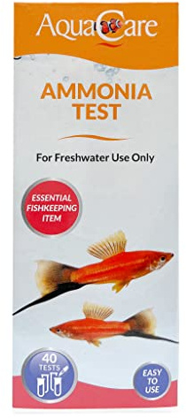AquaCare Ammonia Liquid Test Kit, Aquarium Water Test Kit For Freshwater Fish Tanks (40 Tests)