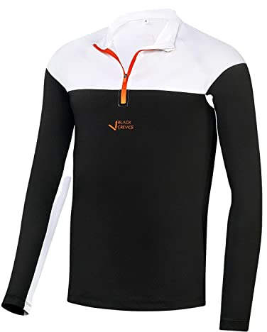 Black Crevice Herren Herren Zipper Funktionsshirt Unterhemd