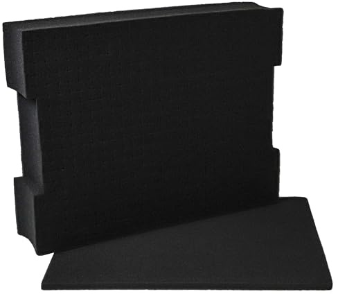 vhbw Schaumstoffeinsatz mit Bodenplatte kompatibel mit Bosch L-BOXX 136 Werkzeugkiste - Schaumstoff Individuell anpassbar - Schwarz | Werkzeugkoffer - Individuell Anpassbar, Schaumstoff, Schwarz