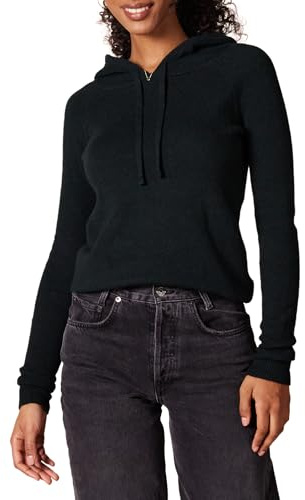 Amazon Essentials Women's Soft Touch Hooded Pullover Jumper, Black, XXL