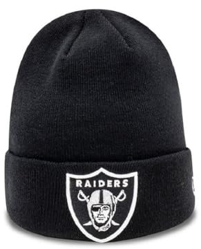 New Era Las Vegas Raiders Beanie Wintermütze NFL Mütze Amerikan Football Cuff Knit schwarz - One-Size