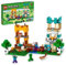 LEGO 21249 Minecraft The Building Kit 4.0, 2-in-1 Set, Build River Towers or a Cat Hut with Alex, Steve, Creeper and Zombie Mobs Figures, Toy for Kids