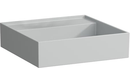 LAUFEN Kartell Aufsatzwaschtisch, ohne Hahnloch, ohne Überlauf, 460x460mm, H8183317591121, Farbe: Grau matt