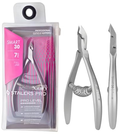 STALEKS PRO by Natury Nails Pinza professionale per cuticole 7 mm. Acciaio inossidabile (Smart 30-7mm)