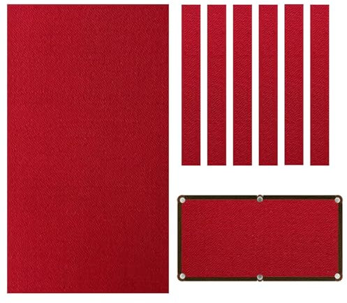 Billardtischfilz für 9-Fuß-Billardtische, vorgeschnittenes Bett und Schienen, blau/Hellbraun/grün/rot, Kammgarnmischung, schnelles Billardtuch
