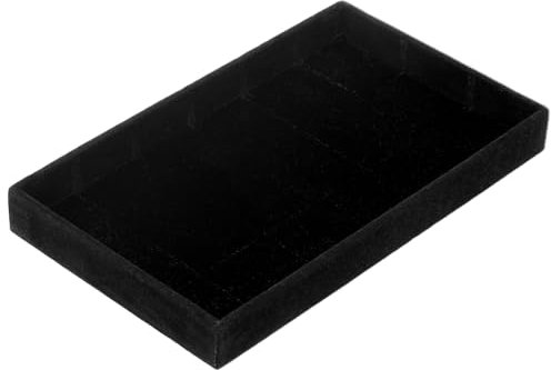 Stackable Jewelry Trays Black Velvet Stackable Jewelry Display Tray Jewelry Organizer Tray Showcase Display Empty Plate Bracelet Ring Earring Necklace Organizer Tray for Store Countertop Tray Case