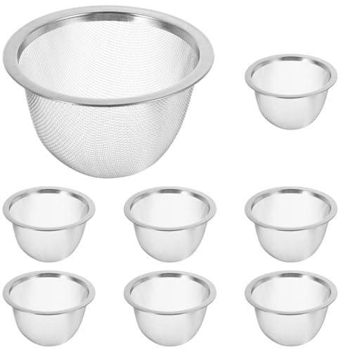 MAGICLULU 8 Pièces Filtre À Thé En Acier Inoxydable Infuseur En Métal Réutilisable Pour Thé En Vrac Tisane Et Épices Passoire À Pour Tasse Et Théière Maison