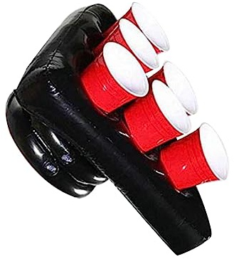 BESPORTBLE PVC Inflatable Beer Game Hat Tray for Adults Triangular Blow Up Hat Holder Fun Drinking Game Accessory for Halloween Parties